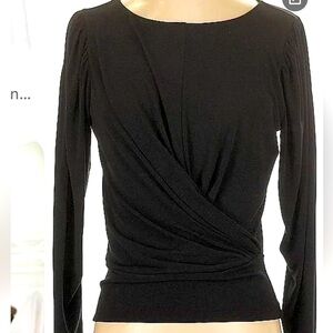 Express Women's Black Long Sleeve Top